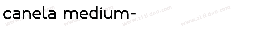 canela medium字体转换